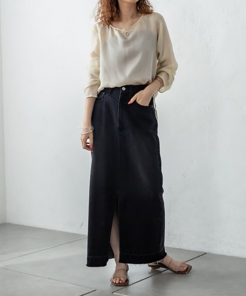 mystic（ミスティック）の「シアープルオーバー（Tシャツ/カットソー・レディース・グレー/ライム/アイボリー/ブラック・FREE）」の22枚目の写真