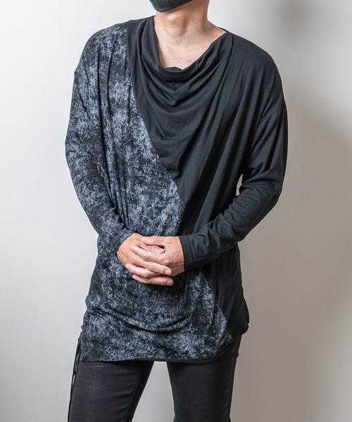 JOHNNY WOLF（ジョニーウルフ）の「PERSEPHONE(ペルセポネ)ドレープ ロンT（Tシャツ/カットソー・メンズ・ホワイト系その他/マルチ/ブラックミックス・FREE）」の17枚目の写真