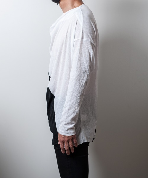 JOHNNY WOLF（ジョニーウルフ）の「PERSEPHONE(ペルセポネ)ドレープ ロンT（Tシャツ/カットソー・メンズ・ホワイト系その他/マルチ/ブラックミックス・FREE）」の22枚目の写真