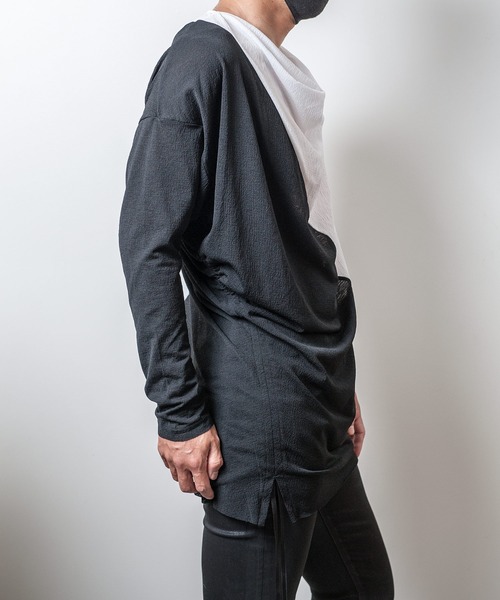 JOHNNY WOLF（ジョニーウルフ）の「PERSEPHONE(ペルセポネ)ドレープ ロンT（Tシャツ/カットソー・メンズ・ホワイト系その他/マルチ/ブラックミックス・FREE）」の12枚目の写真