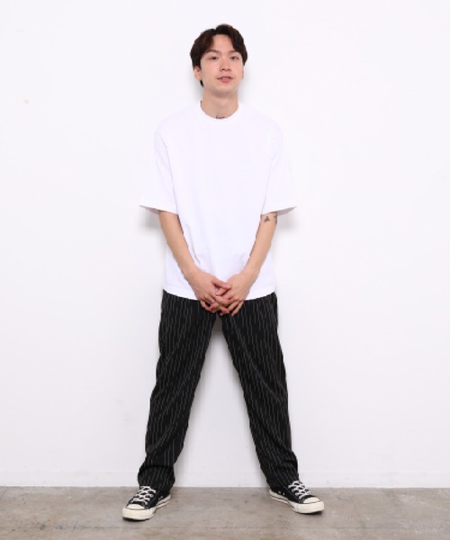 bonjour bonsoir（ボンジュール　ボンソワール）の「【bonjour bonsoir】刺繍ロゴ ビッグTシャツ（Tシャツ/カットソー・メンズ・ベージュ/ホワイト/ピンク/ブラック・L/S/M）」の5枚目の写真