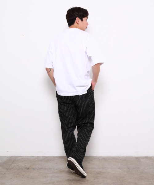 bonjour bonsoir（ボンジュール　ボンソワール）の「【bonjour bonsoir】刺繍ロゴ ビッグTシャツ（Tシャツ/カットソー・メンズ・ベージュ/ホワイト/ピンク/ブラック・L/S/M）」の9枚目の写真