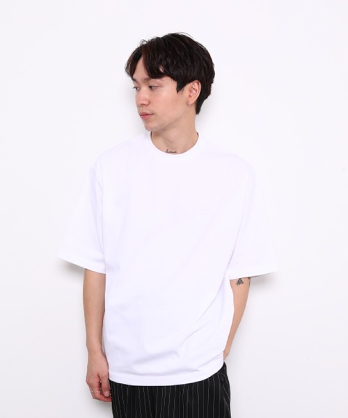 bonjour bonsoir（ボンジュール　ボンソワール）の「【bonjour bonsoir】刺繍ロゴ ビッグTシャツ（Tシャツ/カットソー・メンズ・ベージュ/ホワイト/ピンク/ブラック・L/S/M）」の10枚目の写真