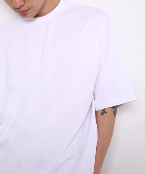 bonjour bonsoir（ボンジュール　ボンソワール）の「【bonjour bonsoir】刺繍ロゴ ビッグTシャツ（Tシャツ/カットソー・メンズ・ベージュ/ホワイト/ピンク/ブラック・L/S/M）」の11枚目の写真