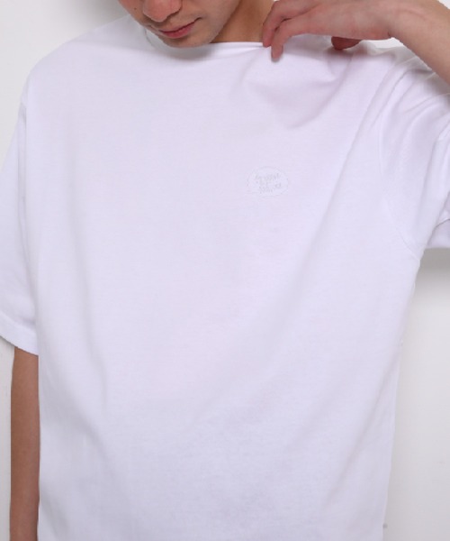 bonjour bonsoir（ボンジュール　ボンソワール）の「【bonjour bonsoir】刺繍ロゴ ビッグTシャツ（Tシャツ/カットソー・メンズ・ベージュ/ホワイト/ピンク/ブラック・L/S/M）」の12枚目の写真