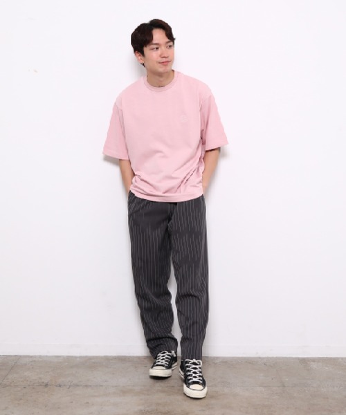 bonjour bonsoir（ボンジュール　ボンソワール）の「【bonjour bonsoir】刺繍ロゴ ビッグTシャツ（Tシャツ/カットソー・メンズ・ベージュ/ホワイト/ピンク/ブラック・L/S/M）」の14枚目の写真