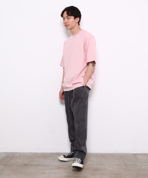 bonjour bonsoir（ボンジュール　ボンソワール）の「【bonjour bonsoir】刺繍ロゴ ビッグTシャツ（Tシャツ/カットソー・メンズ・ベージュ/ホワイト/ピンク/ブラック・L/S/M）」の16枚目の写真