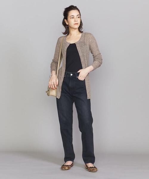 BEAUTY&YOUTH UNITED ARROWS(ビューティーアンドユースユナイテッドアローズ)の「BY シアーリブニットカーディガン -ウォッシャブル- ◆(カーディガン/ボレロ・レディース・ダークブラウン/マスタード/モカ・FREE)」の12枚目の写真