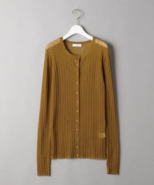 BEAUTY&YOUTH UNITED ARROWS(ビューティーアンドユースユナイテッドアローズ)の「BY シアーリブニットカーディガン -ウォッシャブル- ◆(カーディガン/ボレロ・レディース・ダークブラウン/マスタード/モカ・FREE)」の19枚目の写真