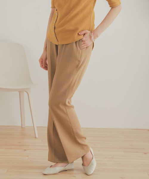 SENSE OF PLACE by URBAN RESEARCH（センスオブプレイスバイアーバンリサーチ）の「カルゼキックフレアパンツ（その他パンツ・レディース・ベージュ/パープル/ライトベージュ・ONE）」の19枚目の写真