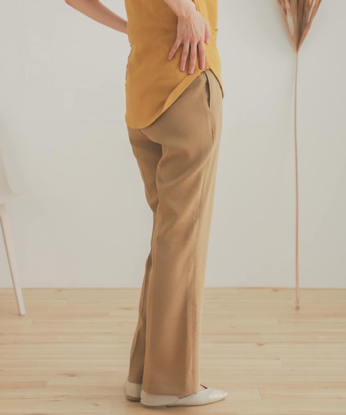 SENSE OF PLACE by URBAN RESEARCH（センスオブプレイスバイアーバンリサーチ）の「カルゼキックフレアパンツ（その他パンツ・レディース・ベージュ/パープル/ライトベージュ・ONE）」の17枚目の写真