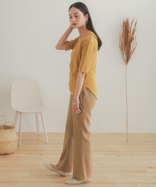 SENSE OF PLACE by URBAN RESEARCH（センスオブプレイスバイアーバンリサーチ）の「カルゼキックフレアパンツ（その他パンツ・レディース・ベージュ/パープル/ライトベージュ・ONE）」の14枚目の写真