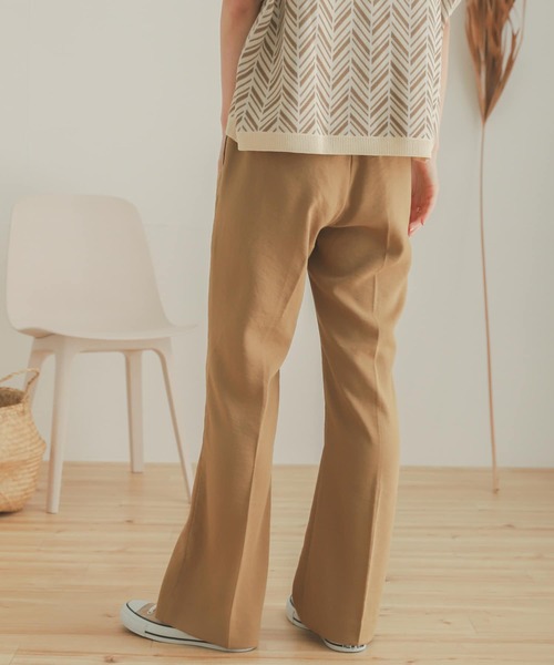 SENSE OF PLACE by URBAN RESEARCH（センスオブプレイスバイアーバンリサーチ）の「カルゼキックフレアパンツ（その他パンツ・レディース・ベージュ/パープル/ライトベージュ・ONE）」の7枚目の写真