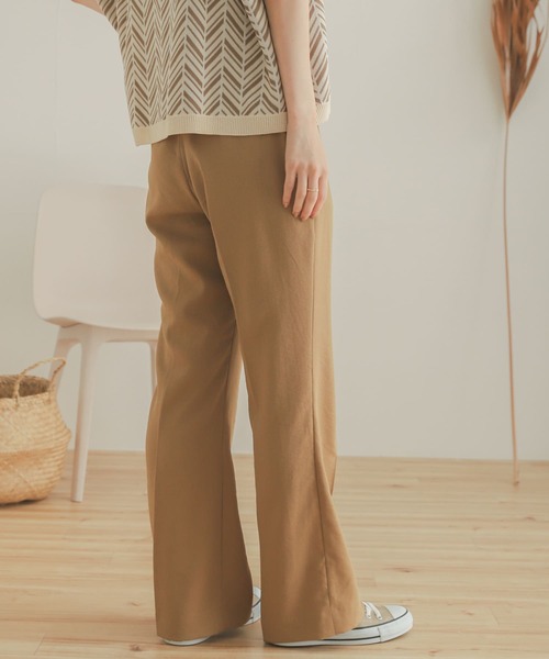 SENSE OF PLACE by URBAN RESEARCH（センスオブプレイスバイアーバンリサーチ）の「カルゼキックフレアパンツ（その他パンツ・レディース・ベージュ/パープル/ライトベージュ・ONE）」の6枚目の写真