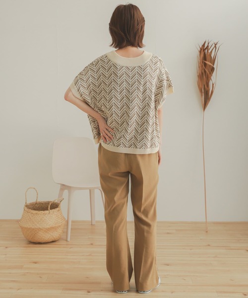 SENSE OF PLACE by URBAN RESEARCH（センスオブプレイスバイアーバンリサーチ）の「カルゼキックフレアパンツ（その他パンツ・レディース・ベージュ/パープル/ライトベージュ・ONE）」の22枚目の写真