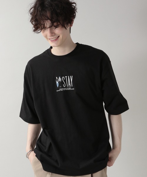 RAGEBLUE(レイジブルー)の「天竺コットン/ワンポイント刺繍Tシャツ/216640(Tシャツ/カットソー・メンズ・ホワイト/ブラック/パープル/キャメル・MEDIUM/LARGE)」の3枚目の写真