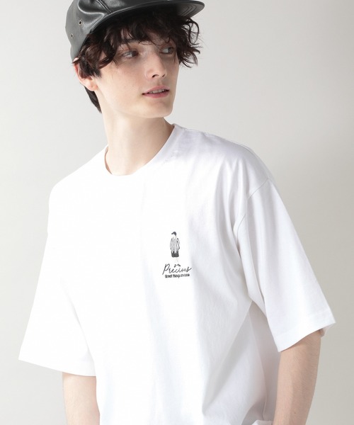 RAGEBLUE(レイジブルー)の「天竺コットン/ワンポイント刺繍Tシャツ/216640(Tシャツ/カットソー・メンズ・ホワイト/ブラック/パープル/キャメル・MEDIUM/LARGE)」の5枚目の写真