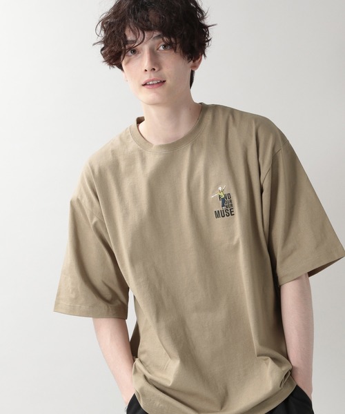 RAGEBLUE(レイジブルー)の「天竺コットン/ワンポイント刺繍Tシャツ/216640(Tシャツ/カットソー・メンズ・ホワイト/ブラック/パープル/キャメル・MEDIUM/LARGE)」の7枚目の写真