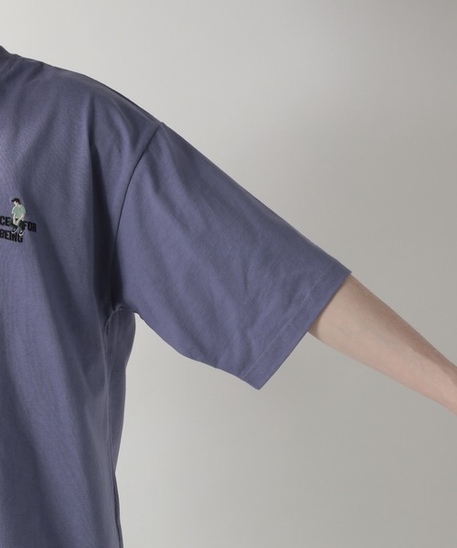RAGEBLUE(レイジブルー)の「天竺コットン/ワンポイント刺繍Tシャツ/216640(Tシャツ/カットソー・メンズ・ホワイト/ブラック/パープル/キャメル・MEDIUM/LARGE)」の17枚目の写真