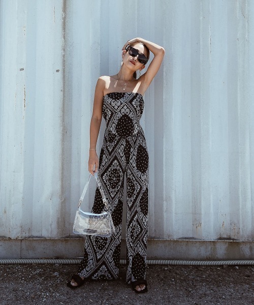 esutoreja（エストレジャ）の「プリーツペイズリーセットアップ（セットアップ・レディース・ホワイト/ブラック・FREE）」の12枚目の写真