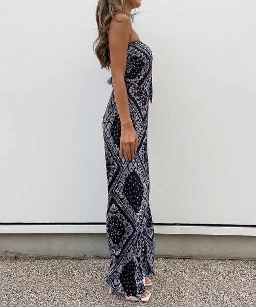 esutoreja（エストレジャ）の「プリーツペイズリーセットアップ（セットアップ・レディース・ホワイト/ブラック・FREE）」の18枚目の写真