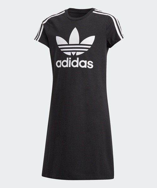 adidas（アディダス）の「アディカラー ワンピース / アディダスオリジナルス（ワンピース・キッズ・ブラック×ホワイト・150/160/170/130/140）」の3枚目の写真