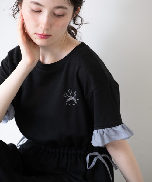idem イデム　many frill mini onepiece dot × dot many frill onepiece – idem