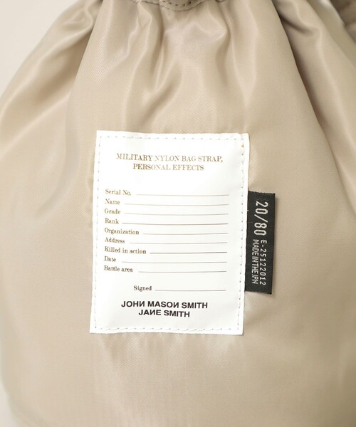 JANE SMITH / JOHN SMITH（ジェーンスミスジョンスミス）の「【JANE SMITH(ジェーンスミス)】巾着ショルダーストラップバッグ 21WBG-820S（ショルダーバッグ・レディース・ブラック/ベージュ/カーキ・0）」の6枚目の写真