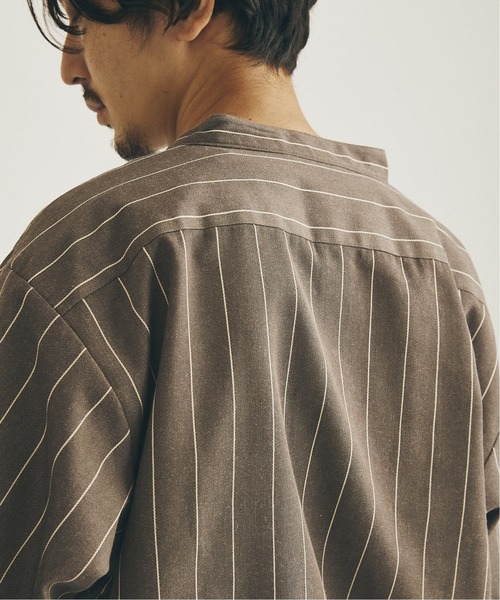 JOURNAL STANDARD(ジャーナルスタンダード)の「T/C ストライプ バンドカラーシャツ(シャツ/ブラウス・メンズ・ブラック/ベージュ/グリーン/ナチュラル・SMALL/MEDIUM/LARGE)」の17枚目の写真
