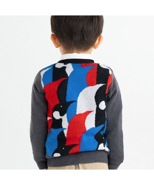 【セール】[85-130]ペンギンフラッグカラーカーディガン（カーディガン/ボレロ）｜ami amie（アミアミ） 5,005円