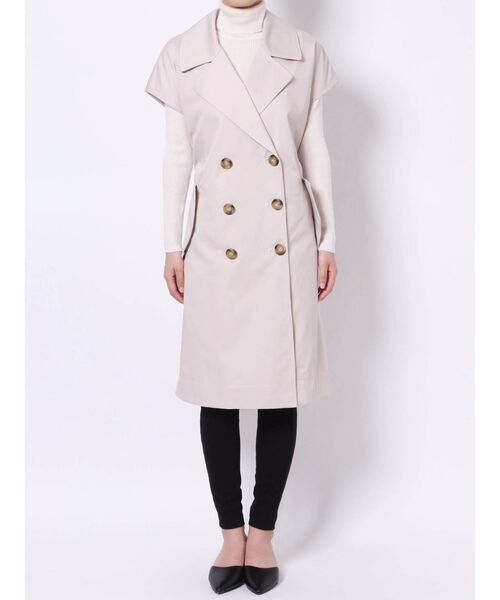 MURUA（ムルーア）の「スリーブレストレンチコート（その他アウター・レディース・アイボリー/キャメル・FREE）」の7枚目の写真