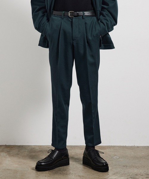 JUNRED（ジュンレッド）の「ファイヤーストレッチイージースリムパンツ（スラックス・メンズ・オフホワイト/ブラック/ブラウン系その他2/ダークグリーン・S/M/L/LL）」の4枚目の写真