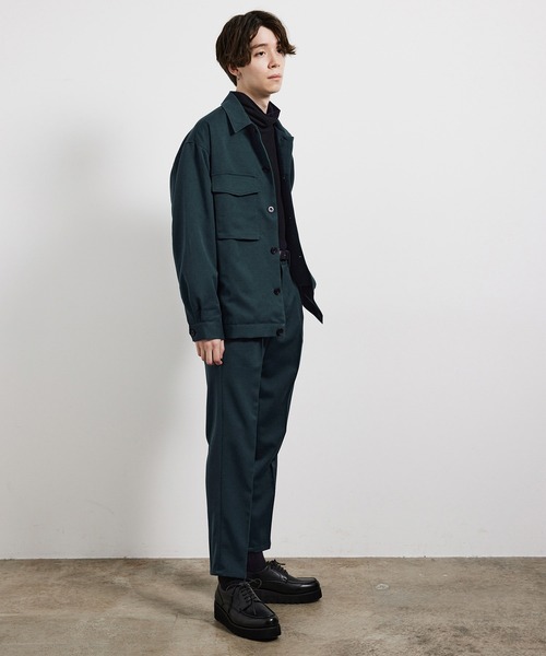 JUNRED（ジュンレッド）の「ファイヤーストレッチイージースリムパンツ（スラックス・メンズ・オフホワイト/ブラック/ブラウン系その他2/ダークグリーン・S/M/L/LL）」の11枚目の写真