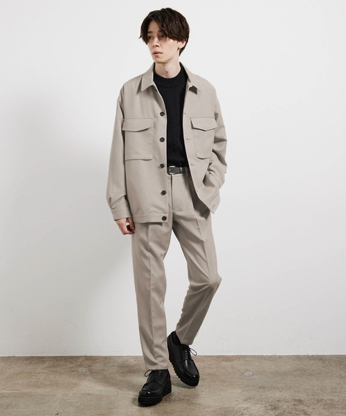 JUNRED（ジュンレッド）の「ファイヤーストレッチイージースリムパンツ（スラックス・メンズ・オフホワイト/ブラック/ブラウン系その他2/ダークグリーン・S/M/L/LL）」の14枚目の写真