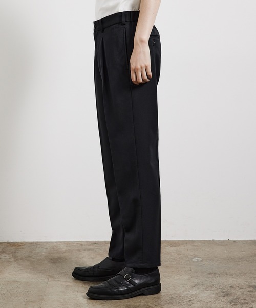 JUNRED（ジュンレッド）の「ファイヤーストレッチイージースリムパンツ（スラックス・メンズ・オフホワイト/ブラック/ブラウン系その他2/ダークグリーン・S/M/L/LL）」の21枚目の写真