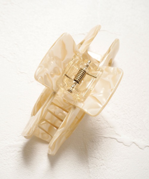 Crisp(クリスプ)の「マーブルクロウクリップ(バレッタ/ヘアクリップ・レディース・ホワイト/アイボリー・FREE)」の3枚目の写真