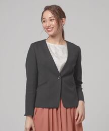 closet story | ＜closet story＞ポンチ カラーレス ジャケット -ウォッシャブル-(ノーカラージャケット)