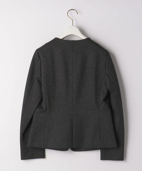 closet story（クローゼットストーリー）の「＜closet story＞ポンチ カラーレス ジャケット -ウォッシャブル-（ノーカラージャケット・レディース・ブラック/ダークグレー・S/M/L）」の14枚目の写真