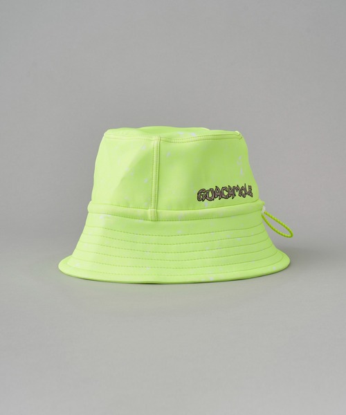 GUACAMOLE（ガカモレ）の「Functional stretch bucket hat/LOGO print（ハット・メンズ・ライトグレー/ホワイト×ピンク/オレンジ/チャコールグレー/ホワイト/グレー/イエロー/ブラック・FREE）」の7枚目の写真
