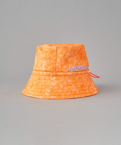 GUACAMOLE（ガカモレ）の「Functional stretch bucket hat/LOGO print（ハット・メンズ・ライトグレー/ホワイト×ピンク/オレンジ/チャコールグレー/ホワイト/グレー/イエロー/ブラック・FREE）」の8枚目の写真