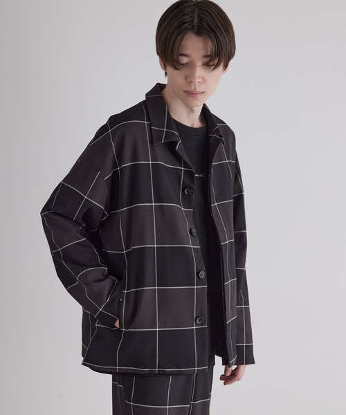 JUNRED（ジュンレッド）の「ビッグチェックブルゾン（ブルゾン・メンズ・ブラック系その他/ブラウン系その他・S/M/L）」の12枚目の写真