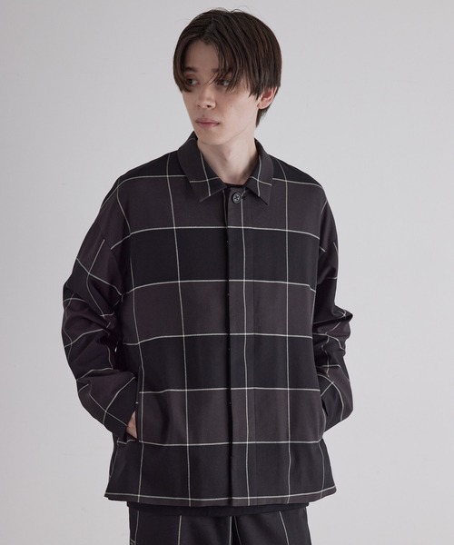 JUNRED（ジュンレッド）の「ビッグチェックブルゾン（ブルゾン・メンズ・ブラック系その他/ブラウン系その他・S/M/L）」の13枚目の写真