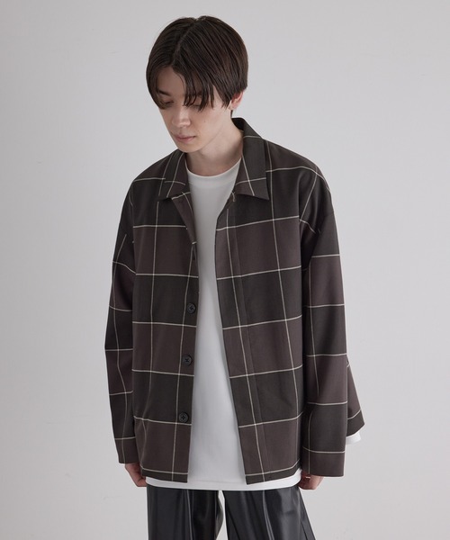 JUNRED（ジュンレッド）の「ビッグチェックブルゾン（ブルゾン・メンズ・ブラック系その他/ブラウン系その他・S/M/L）」の14枚目の写真