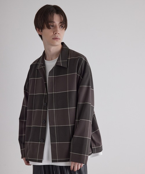 JUNRED（ジュンレッド）の「ビッグチェックブルゾン（ブルゾン・メンズ・ブラック系その他/ブラウン系その他・S/M/L）」の15枚目の写真