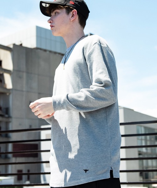 8(eight)(エイト)の「8(eight) ワッフルロンT(Tシャツ/カットソー・メンズ・ホワイト/グレー/ブラック・SMALL/MEDIUM/LARGE/X-LARGE)」の13枚目の写真