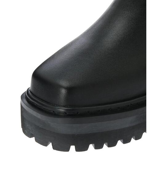 koe(コエ)の「スクエアタンクソールサイドゴアブーツ*(ブーツ・レディース・ブラック・23cm/25cm/24cm)」の6枚目の写真