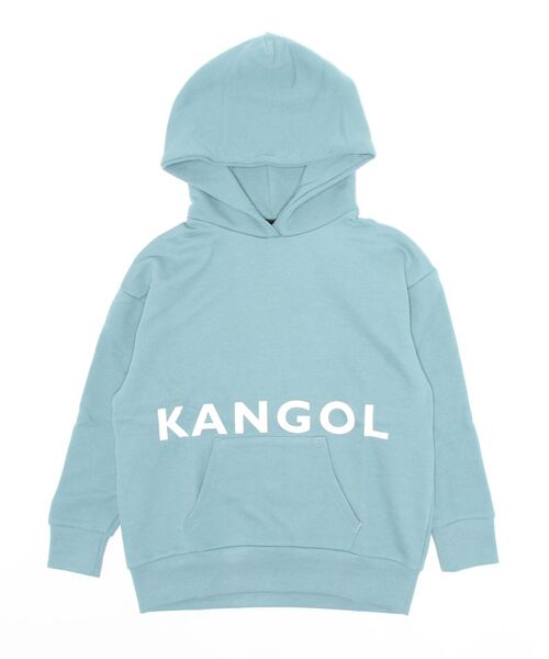 KANGOL（カンゴール）の「【KANGOL/カンゴール】KANGOL KIDS 裏毛切り替えロゴプリントプルパーカー（パーカー・キッズ・ブラック/ブラウン/サックスブルー・130/140/150/160）」の3枚目の写真