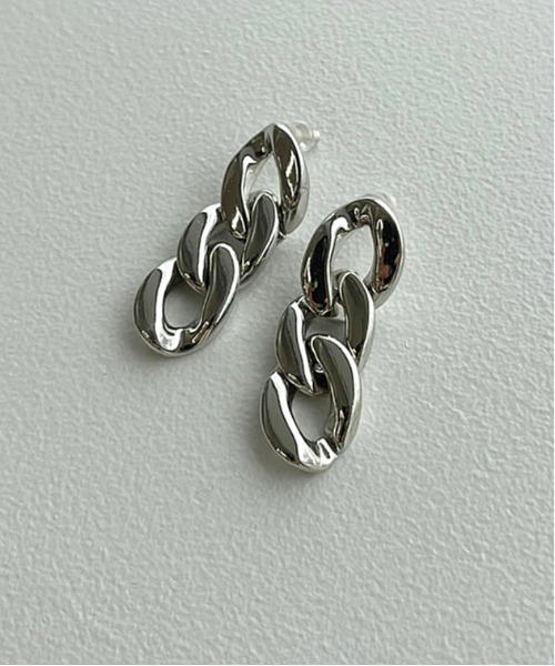 apres jour mignon(アプレジュールミニョン)の「【apresjour mignon×ARIAZ】チェーンピアス(ピアス(両耳用)・レディース・シルバー/ゴールド・ONESIZE)」の1枚目の写真