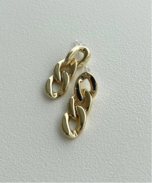 apres jour mignon(アプレジュールミニョン)の「【apresjour mignon×ARIAZ】チェーンピアス(ピアス(両耳用)・レディース・シルバー/ゴールド・ONESIZE)」の5枚目の写真