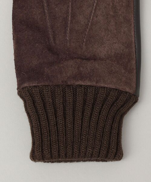 SHIPS（シップス）の「SHIPS: スエードレザー リブ グローブ（手袋・メンズ・ブラック/ブラウン・ONE SIZE）」の10枚目の写真